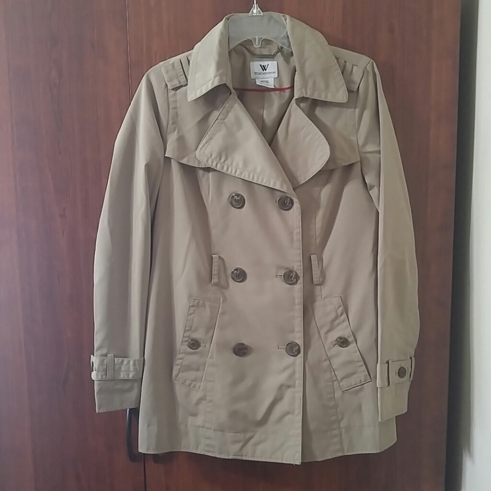 Worthington Medium Water Resistant Short Trench Coat Size Medium